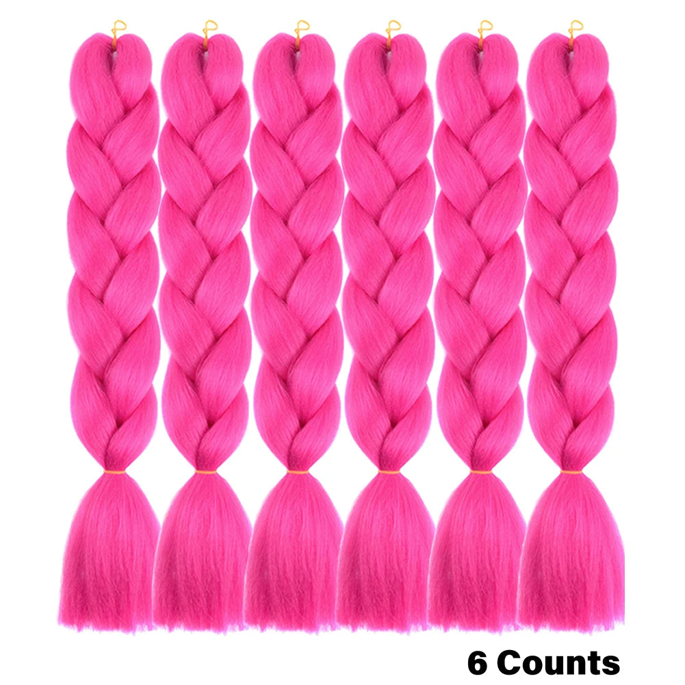 Crochet Braids 6Pcs Braiding Hair Ombre Synthetic