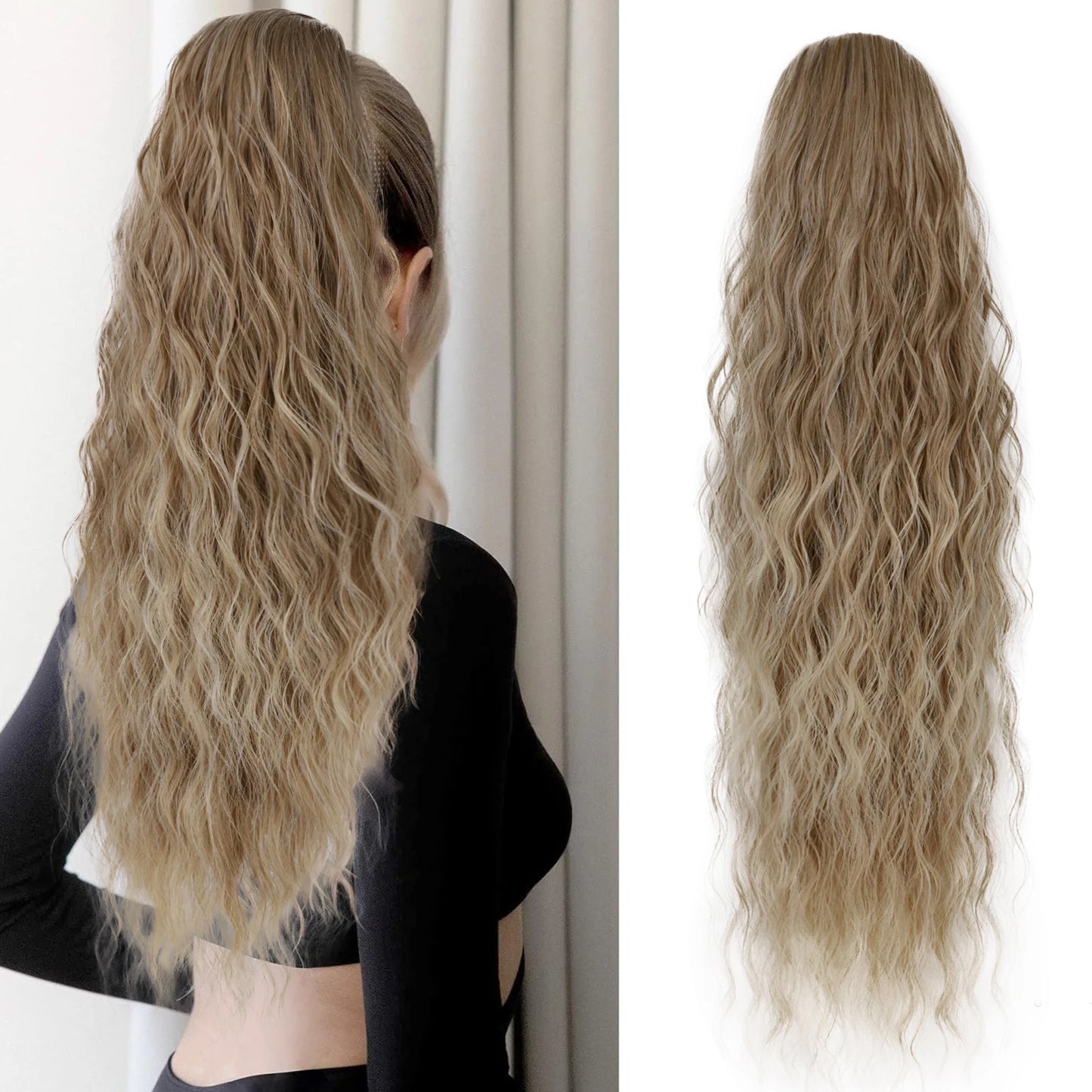 24Inch Synthetic Long Drawstring Ponytail