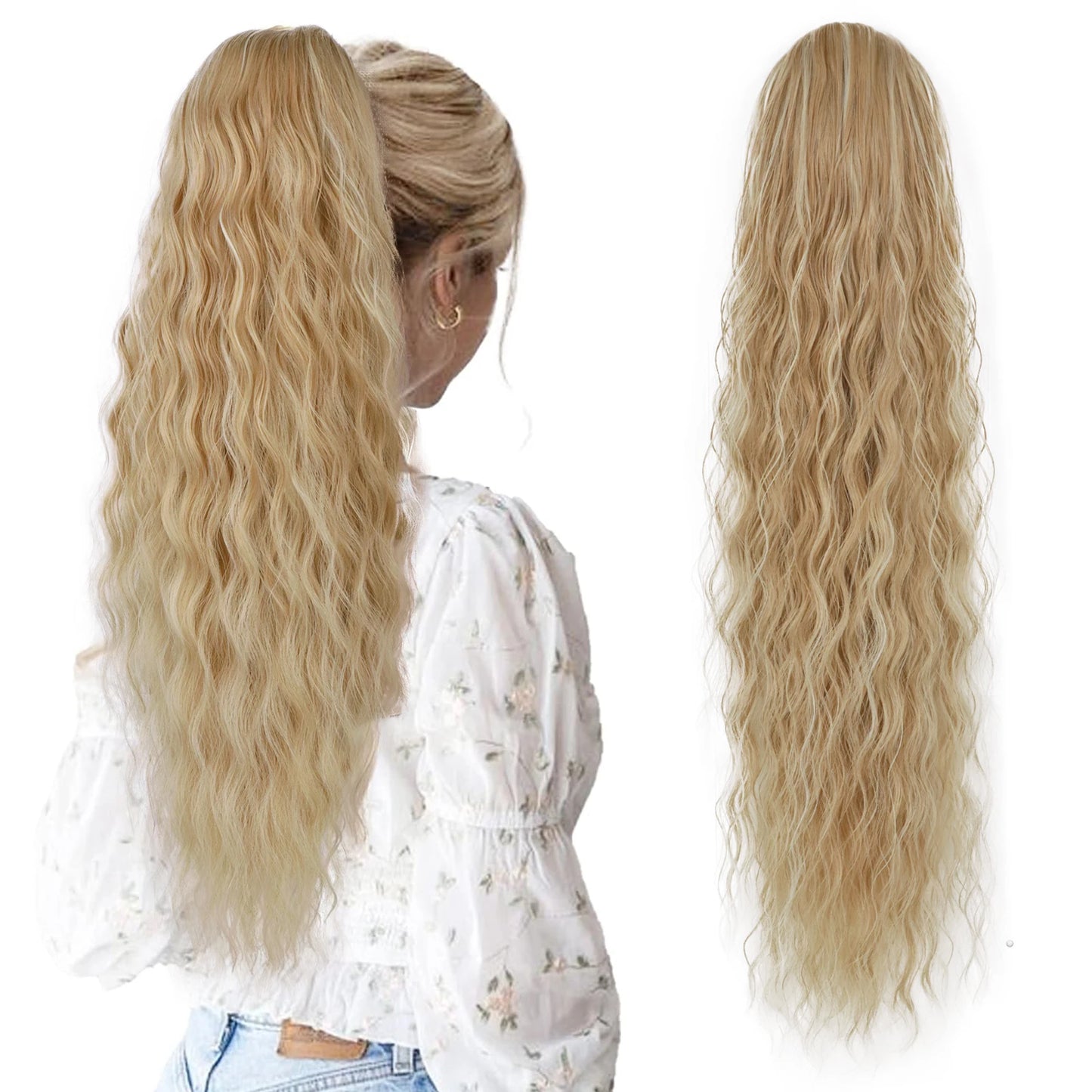 24Inch Synthetic Long Drawstring Ponytail