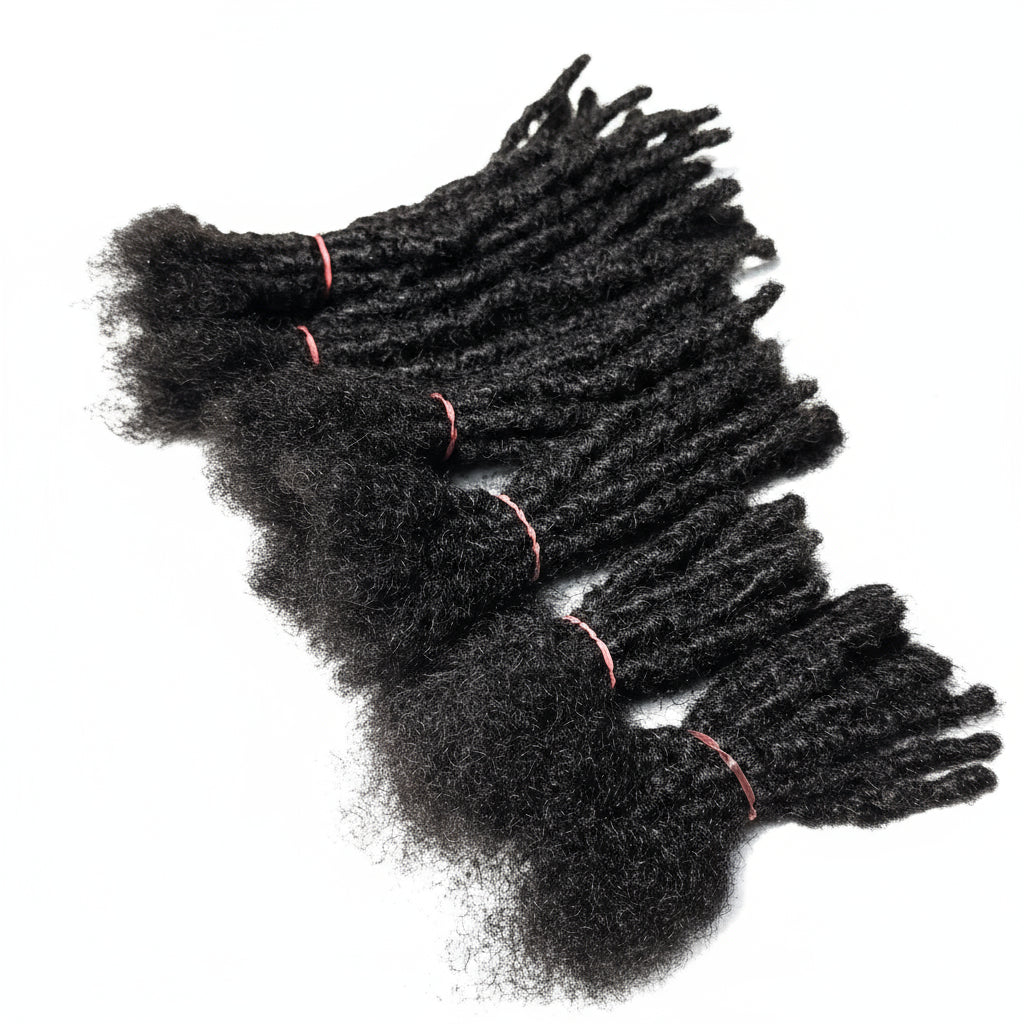 Dreadlock Extension Human Hair 0.6cm Thickness 8 Inch