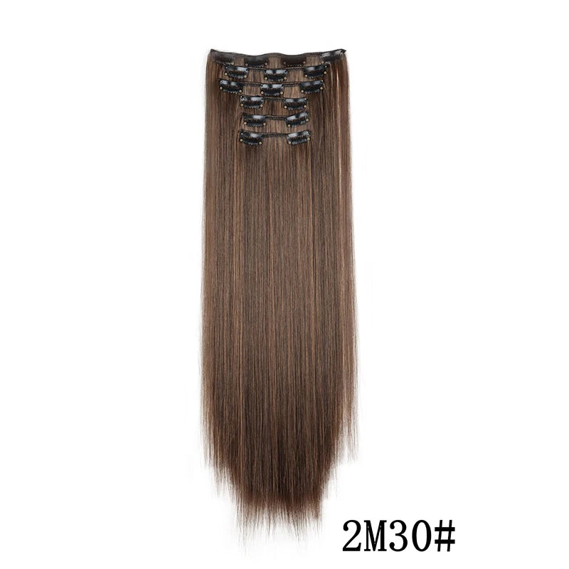 Synthetic Clips in Hair Extensions