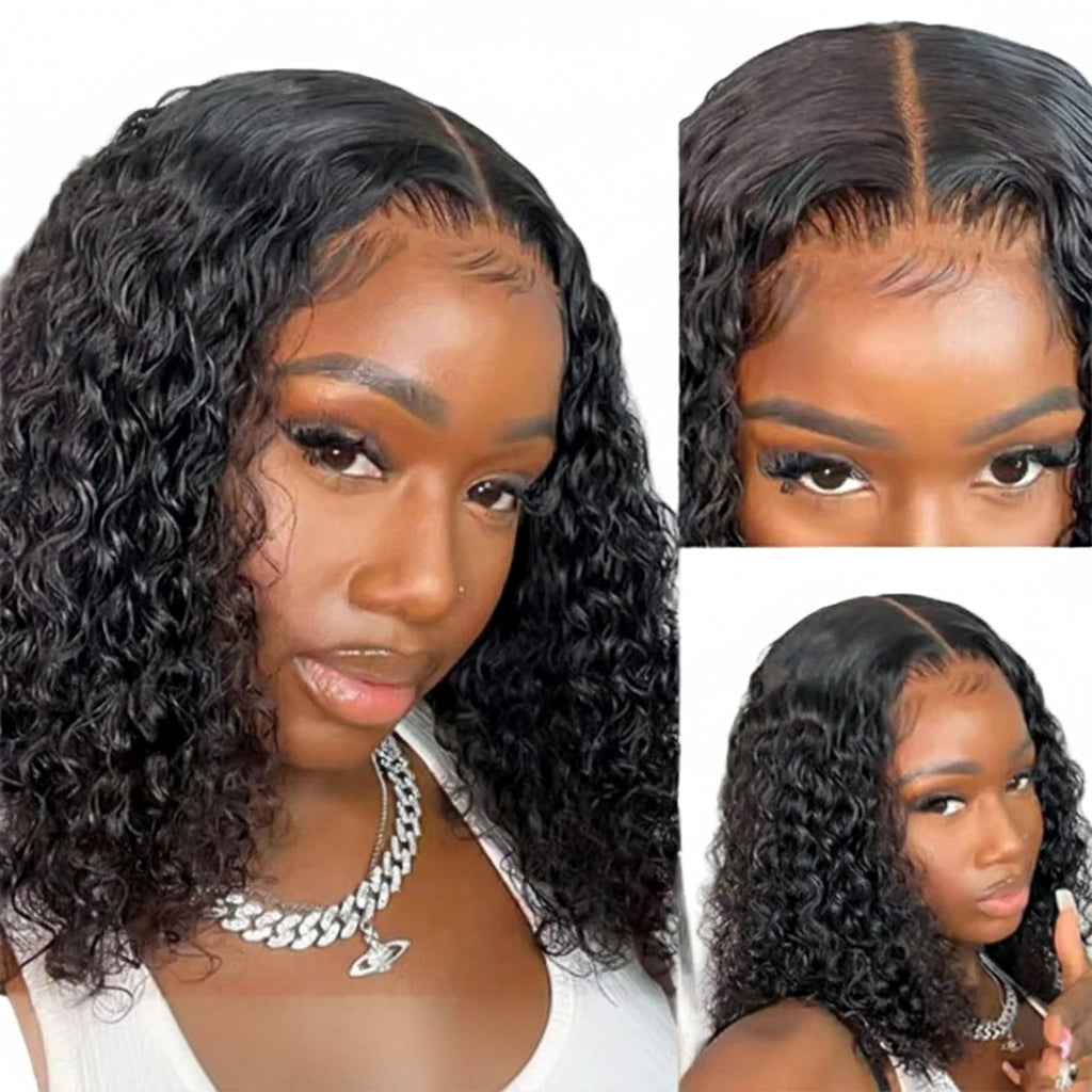 200% Density 14 Inch Curly Short Bob