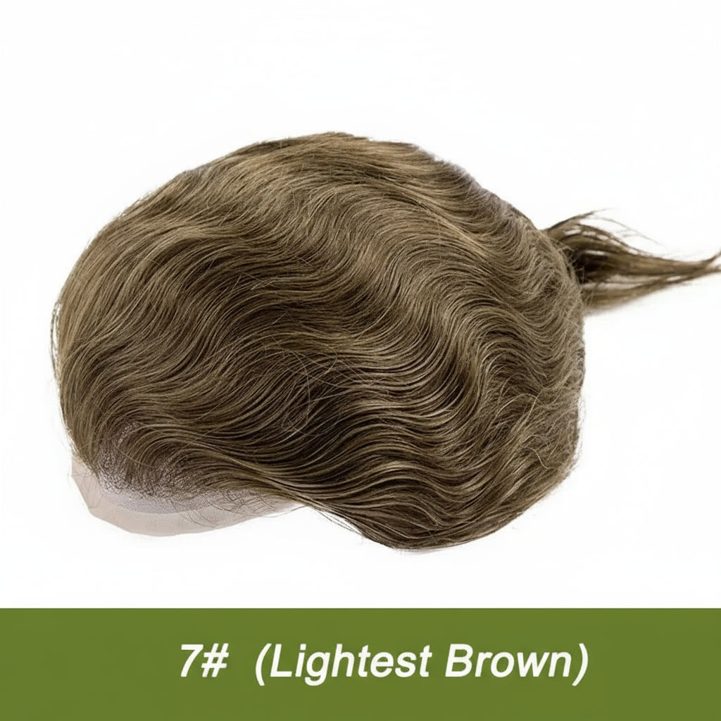 Men Grey Hair Natural Hairline Lace Front Unit