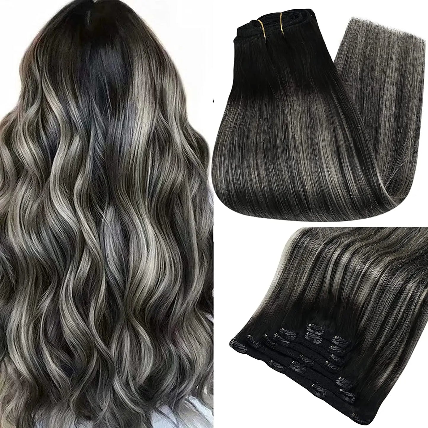 Human Hair Extensions Clips