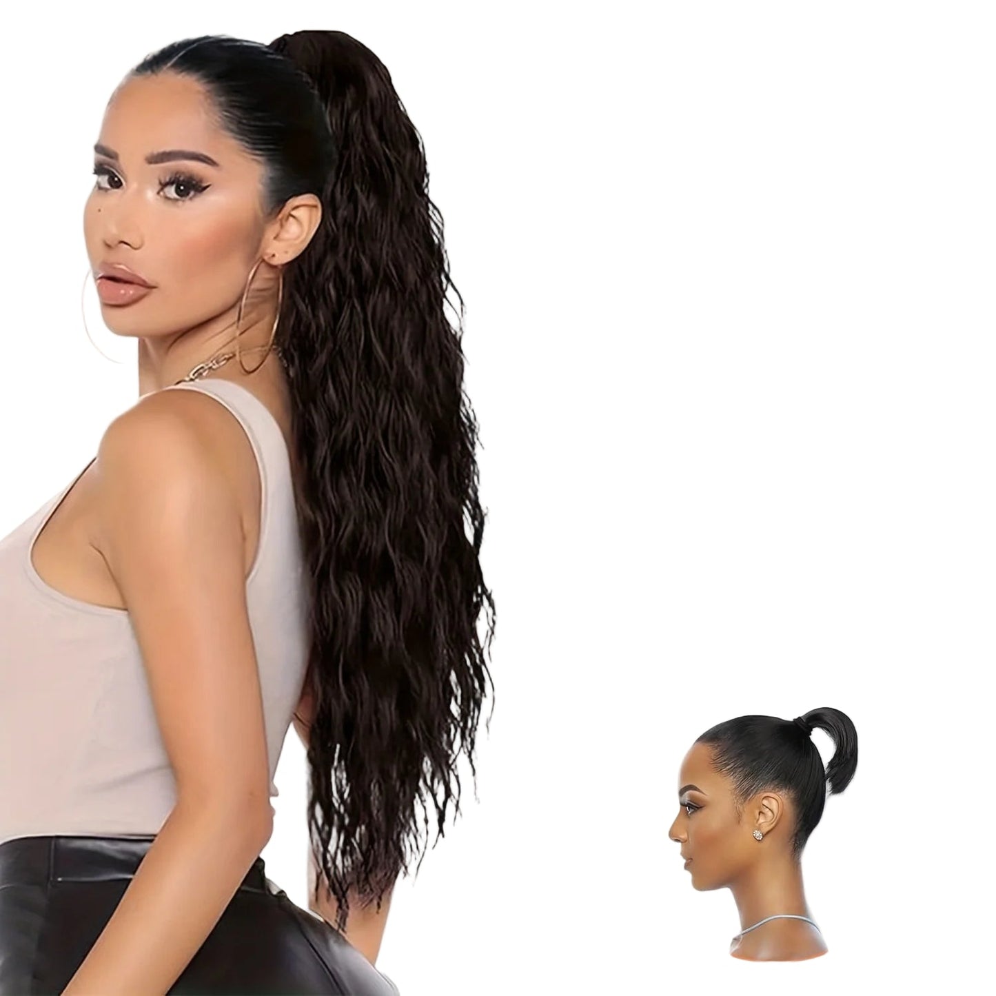 Long Curly Wavy Ponytail Hair Extension