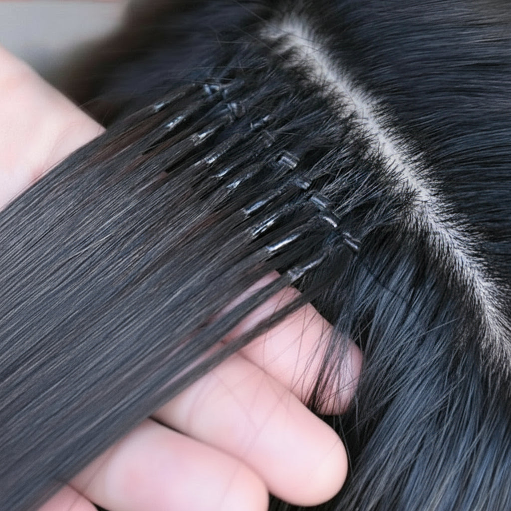 8D Human Hair Extensions Blonde 12"-24" Microlink