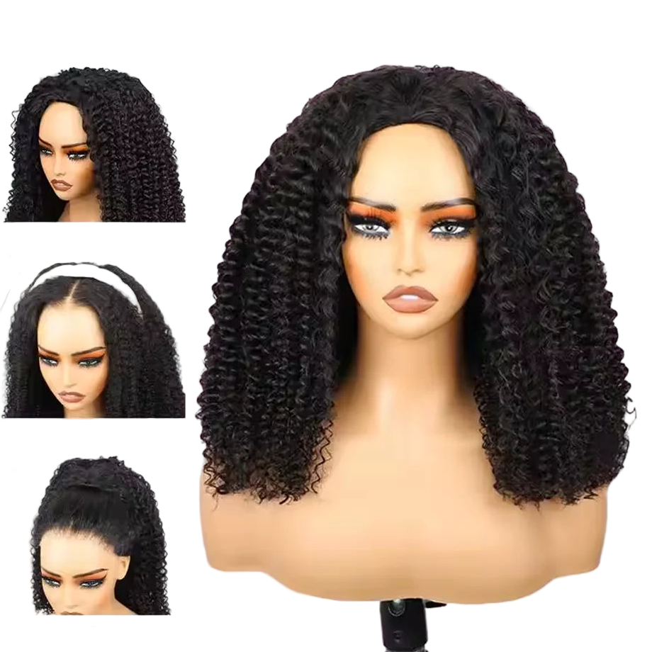 16 Inch 3 IN 1 Half Wig with Drawstring Seamless Human hair
