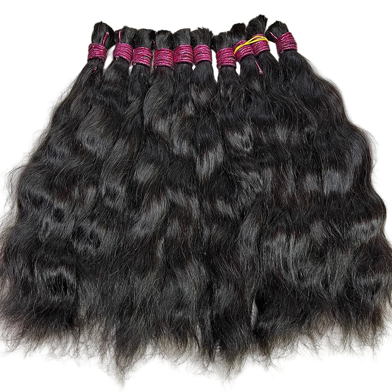 Virgin Bulk Human Hair Deep Wave Braiding 100% Unprocessed Hair