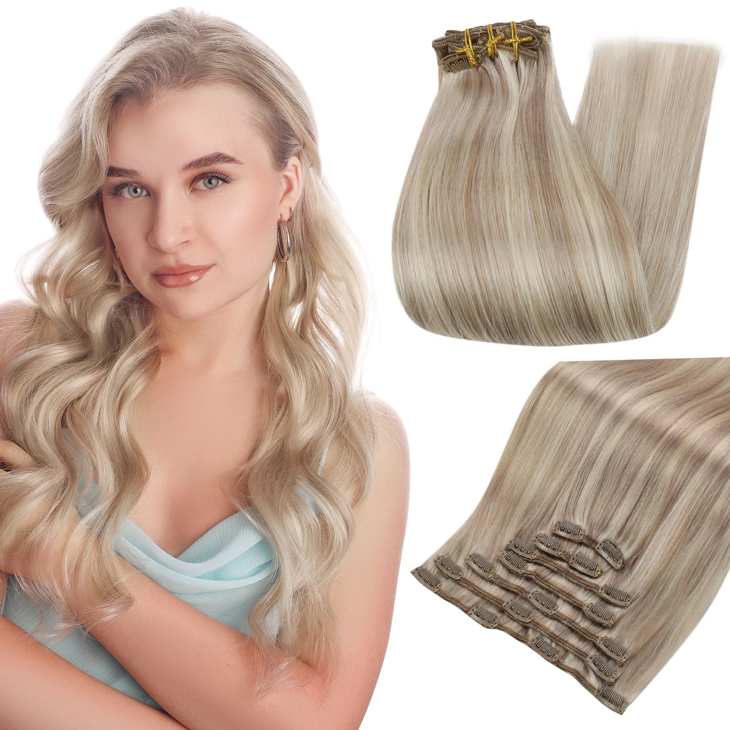 Human Hair Extensions Clips