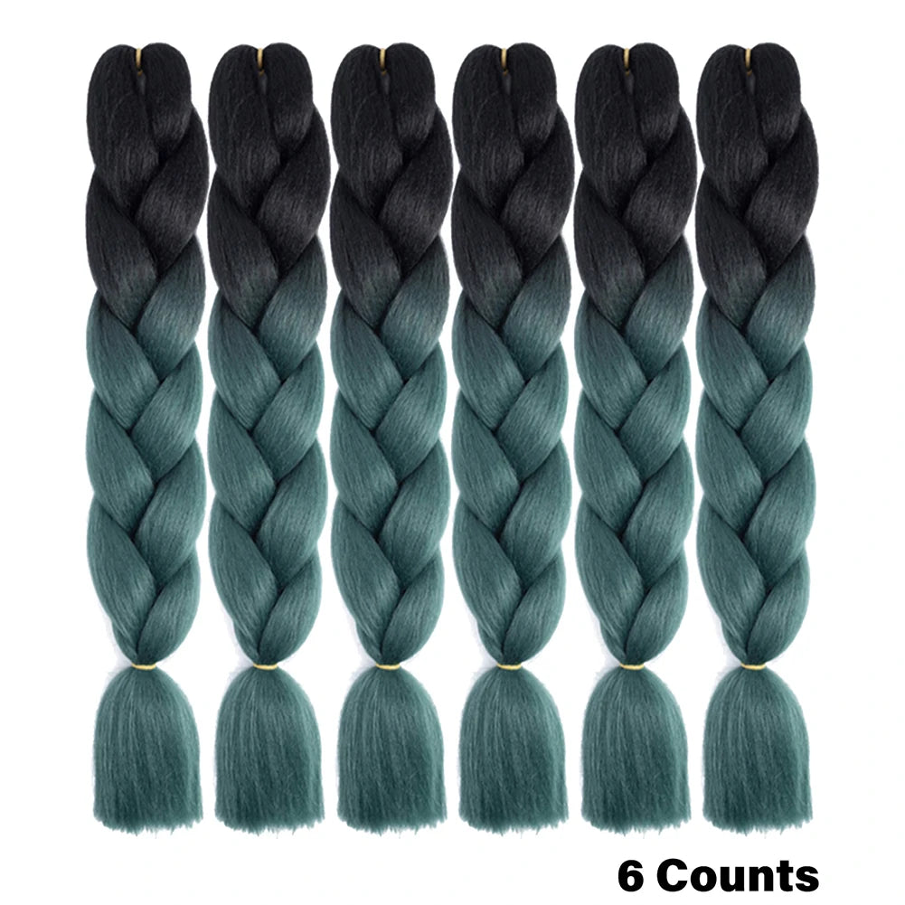 Crochet Braids 6Pcs Braiding Hair Ombre Synthetic