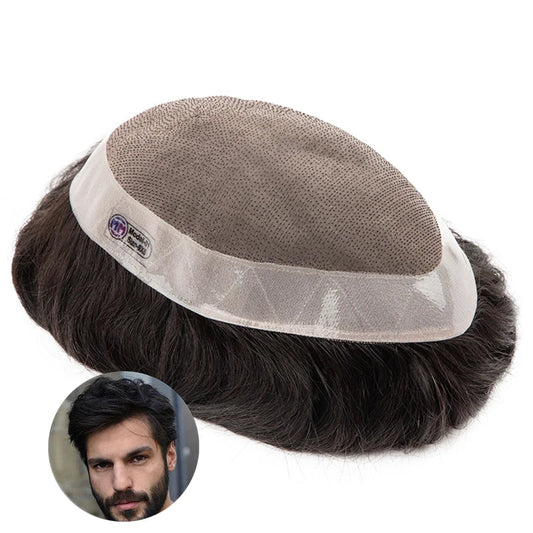 Human Hair Toupee D73 Indian Hair System