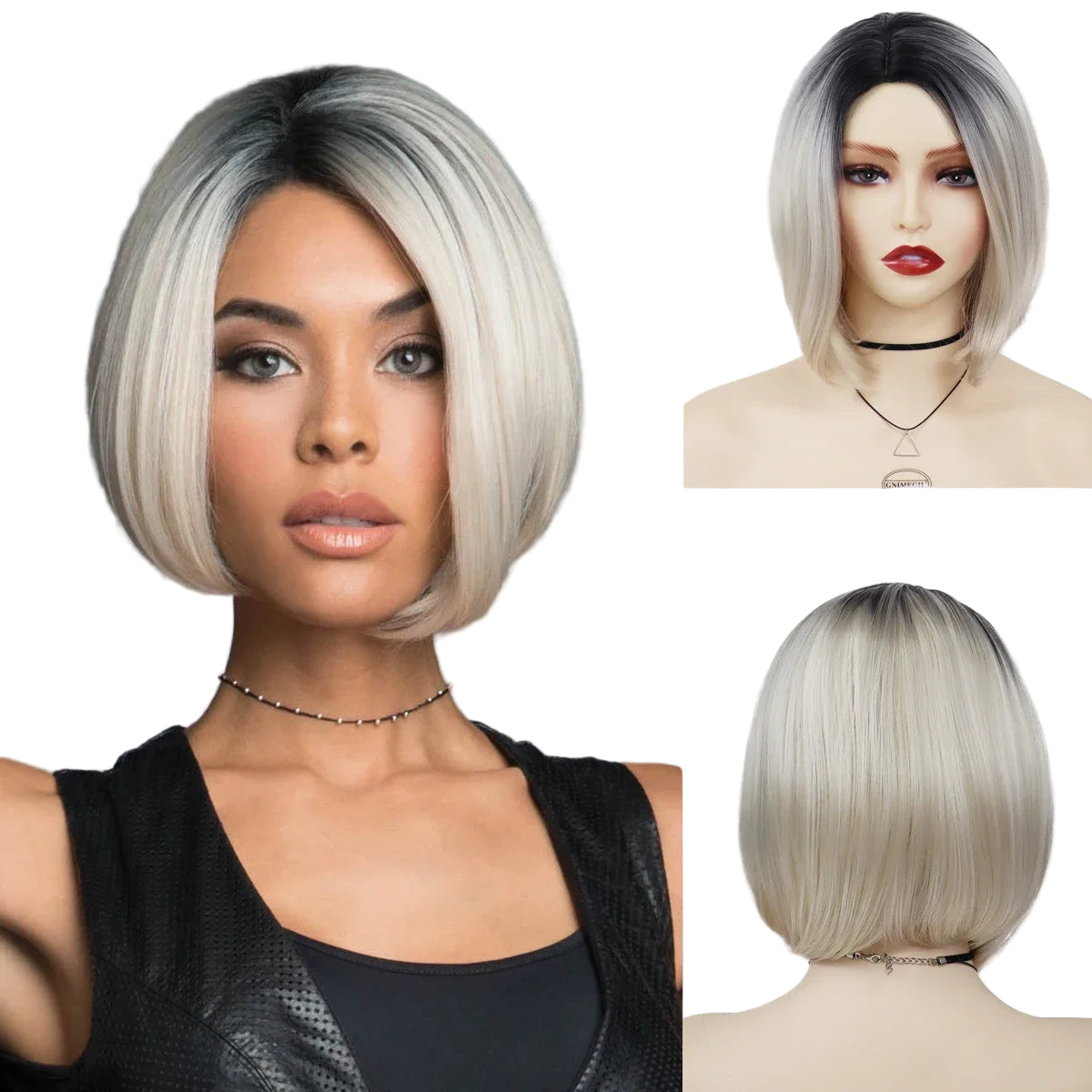 Synthetic Burgundy Wig f