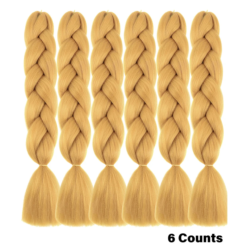 Crochet Braids 6Pcs Braiding Hair Ombre Synthetic