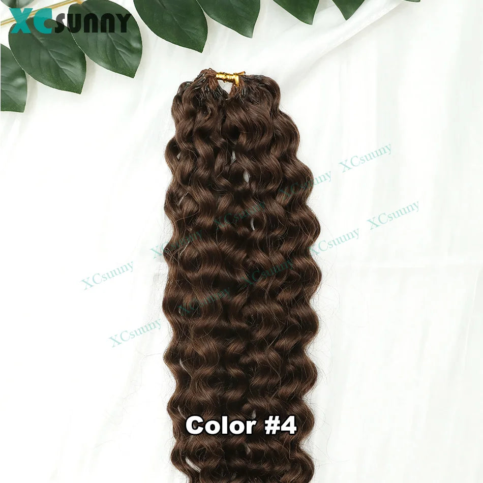 Feather Crochet Curly Human Hair 4 27 30 Invisible Knots