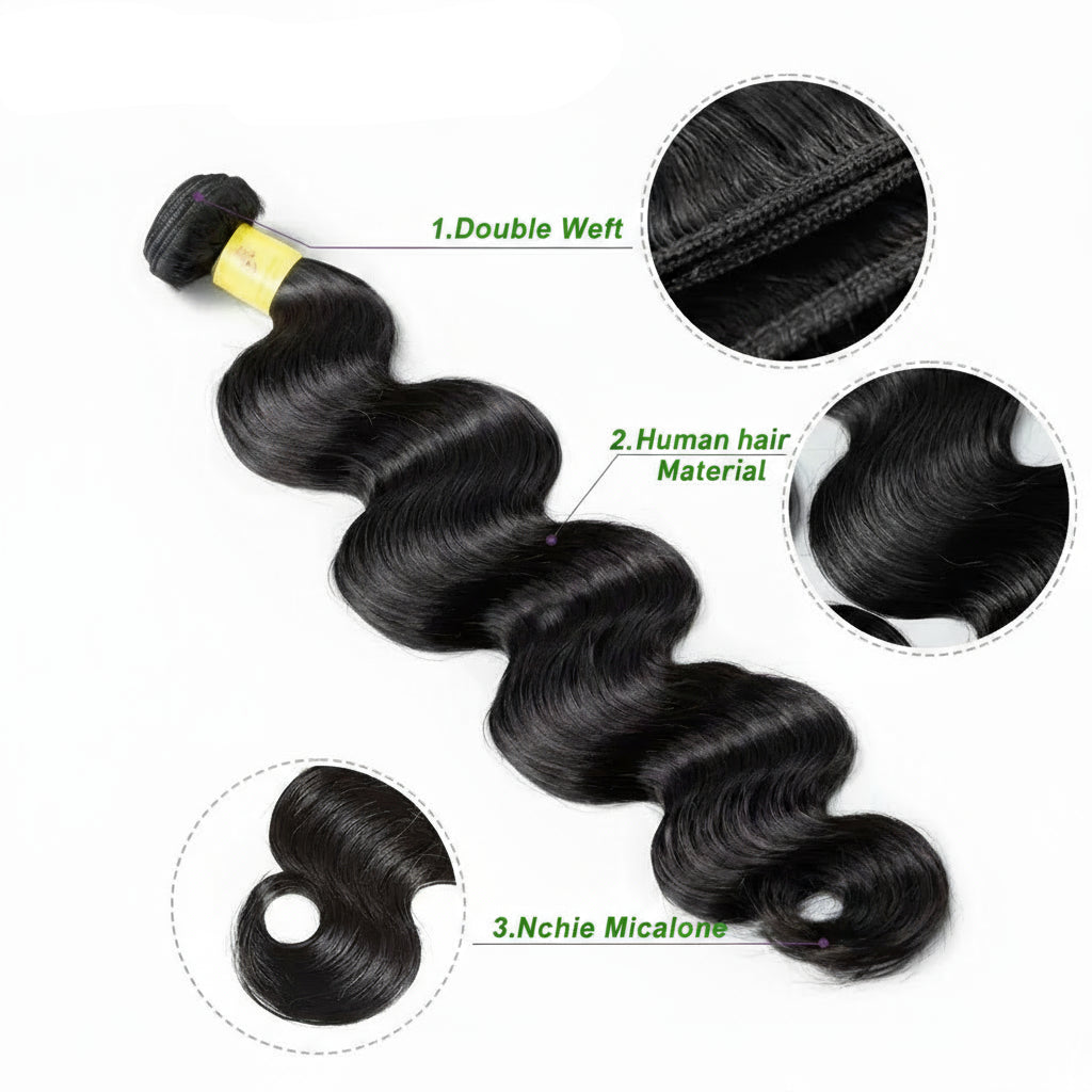 30 36 Inch Body Wave Raw 1 3 4 Bundles Indian 100% Unprocessed Human Hair