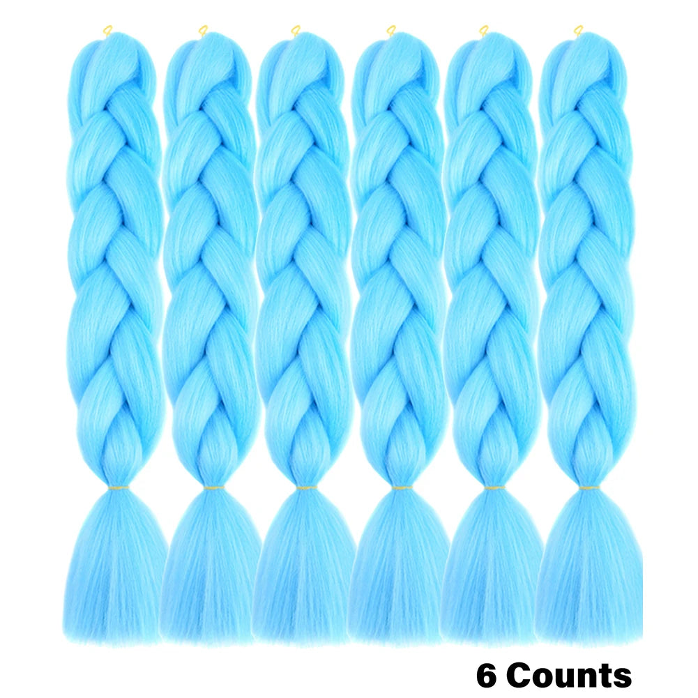 Crochet Braids 6Pcs Braiding Hair Ombre Synthetic