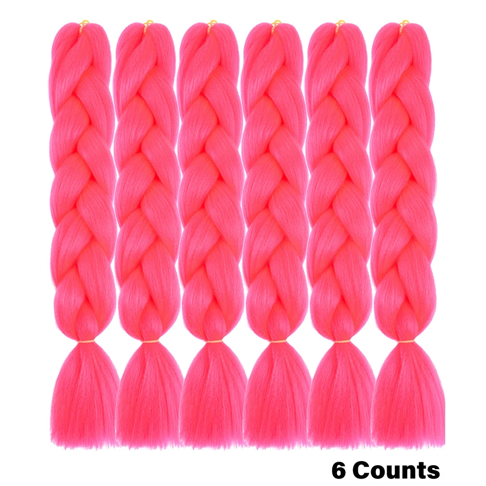 Crochet Braids 6Pcs Braiding Hair Ombre Synthetic
