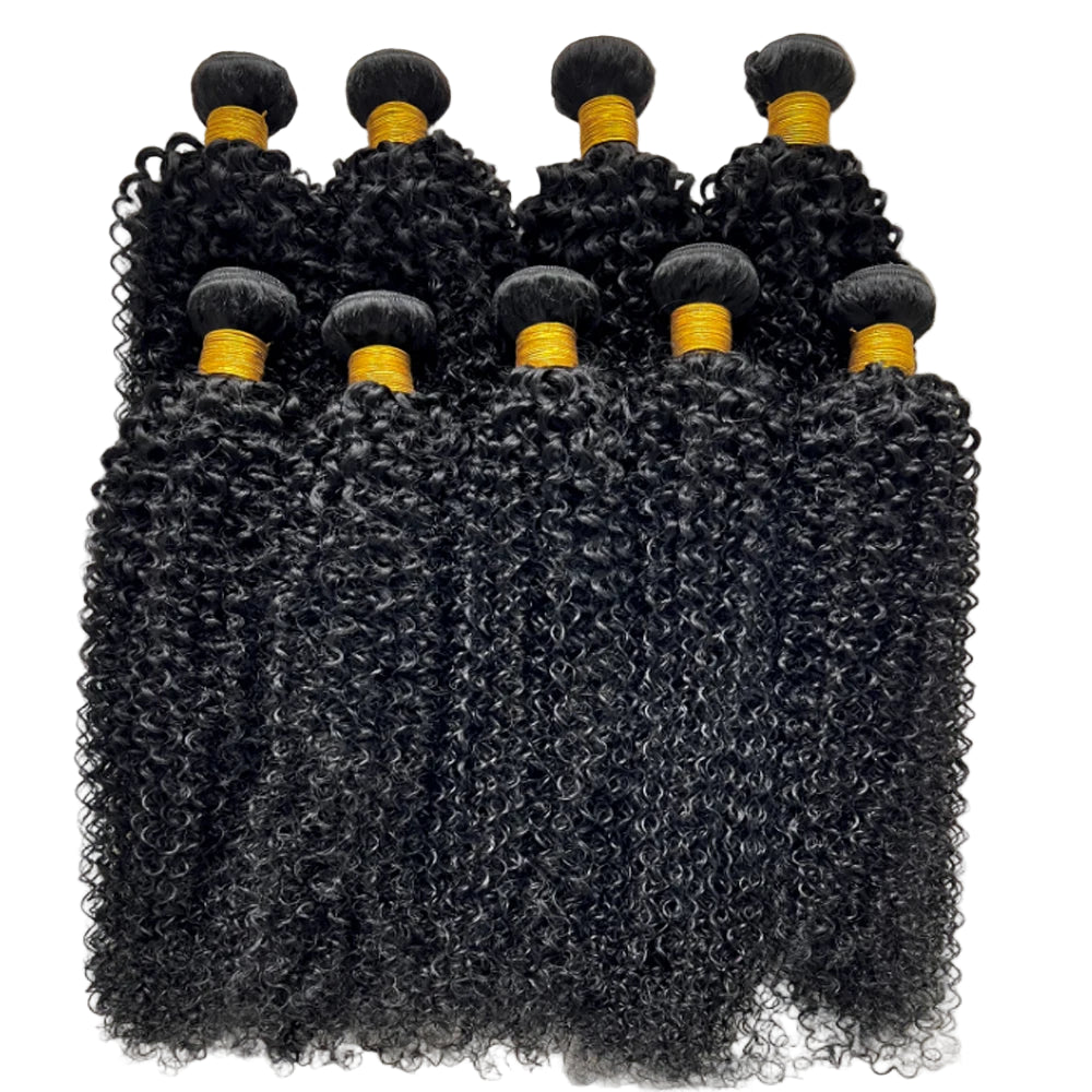 Afro Kinky Deep Curly Wave Bundle With Closure