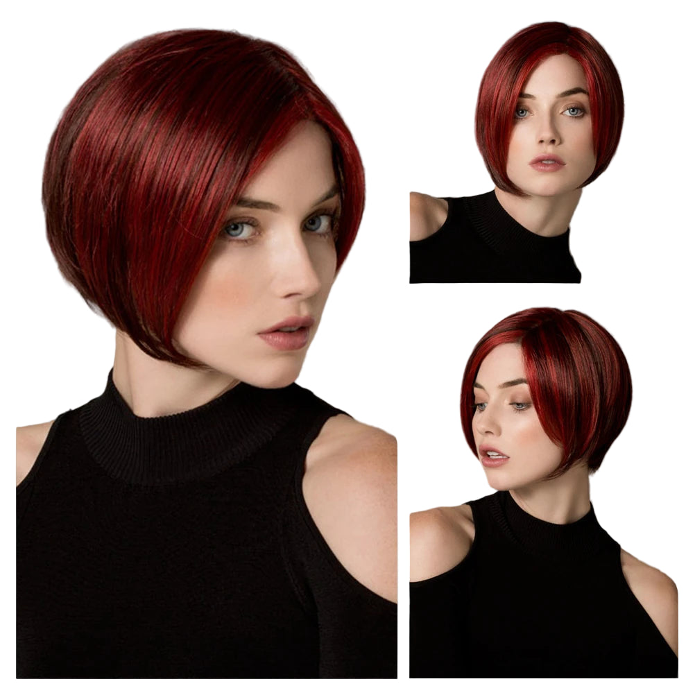 Synthetic Burgundy Wig f