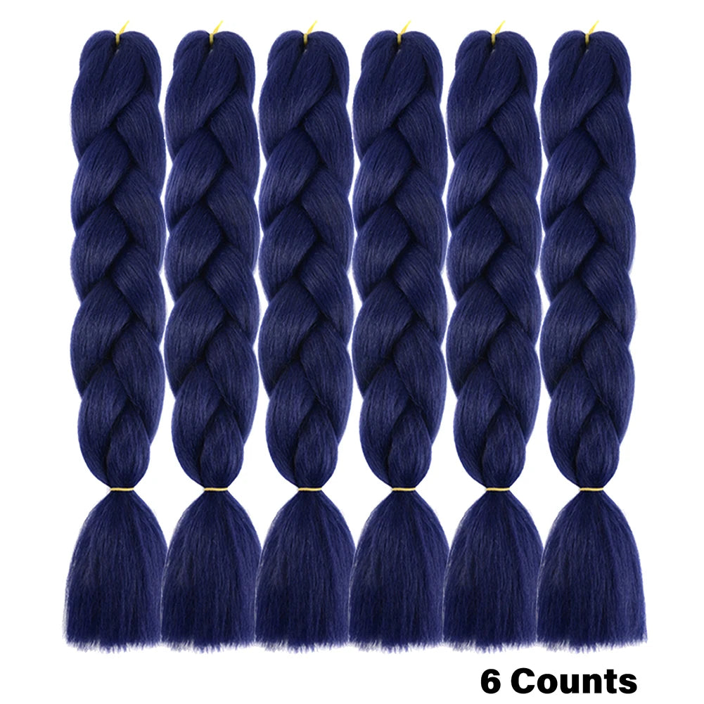 Crochet Braids 6Pcs Braiding Hair Ombre Synthetic