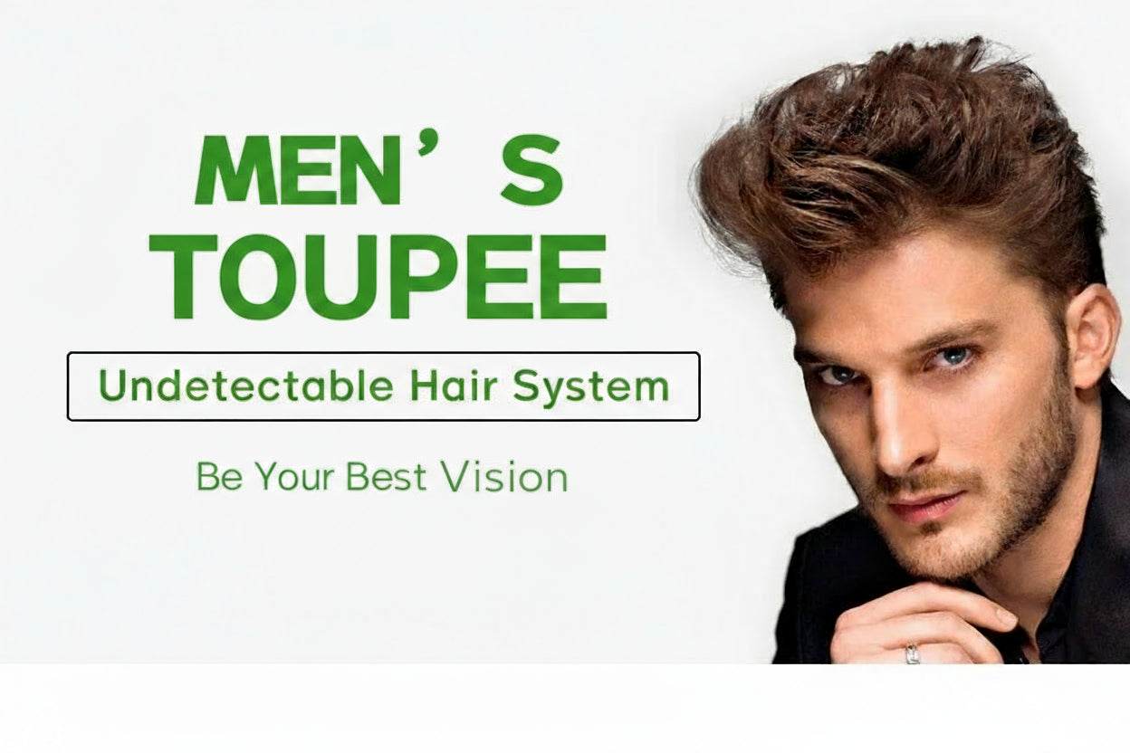 Full Lace Toupee For Men Human Hair Unit