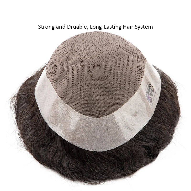 Human Hair Toupee D73 Indian Hair System