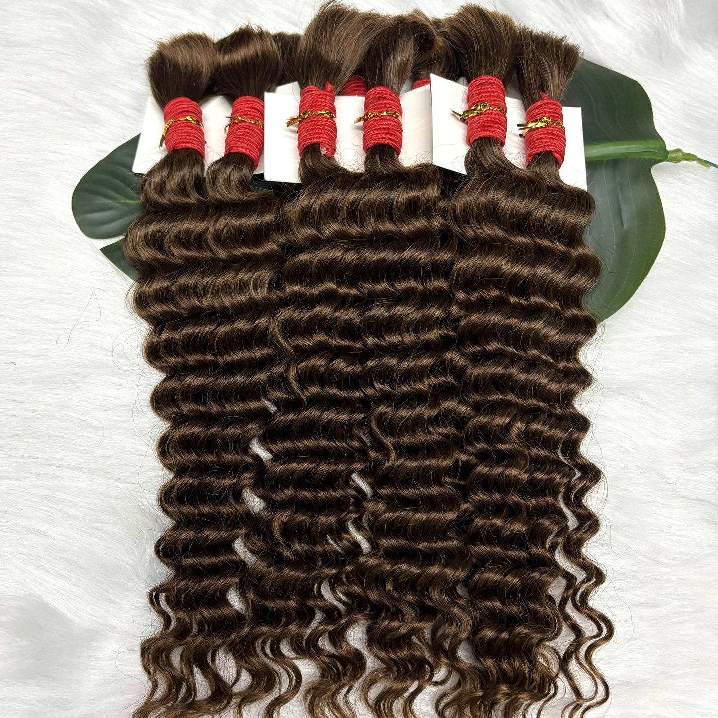 22 24Inch Deep Wave Bulk Human Hair for Boho Braids No Weft Colored 100% 12A Human Hair Bulk Curly Extensions for Braiding