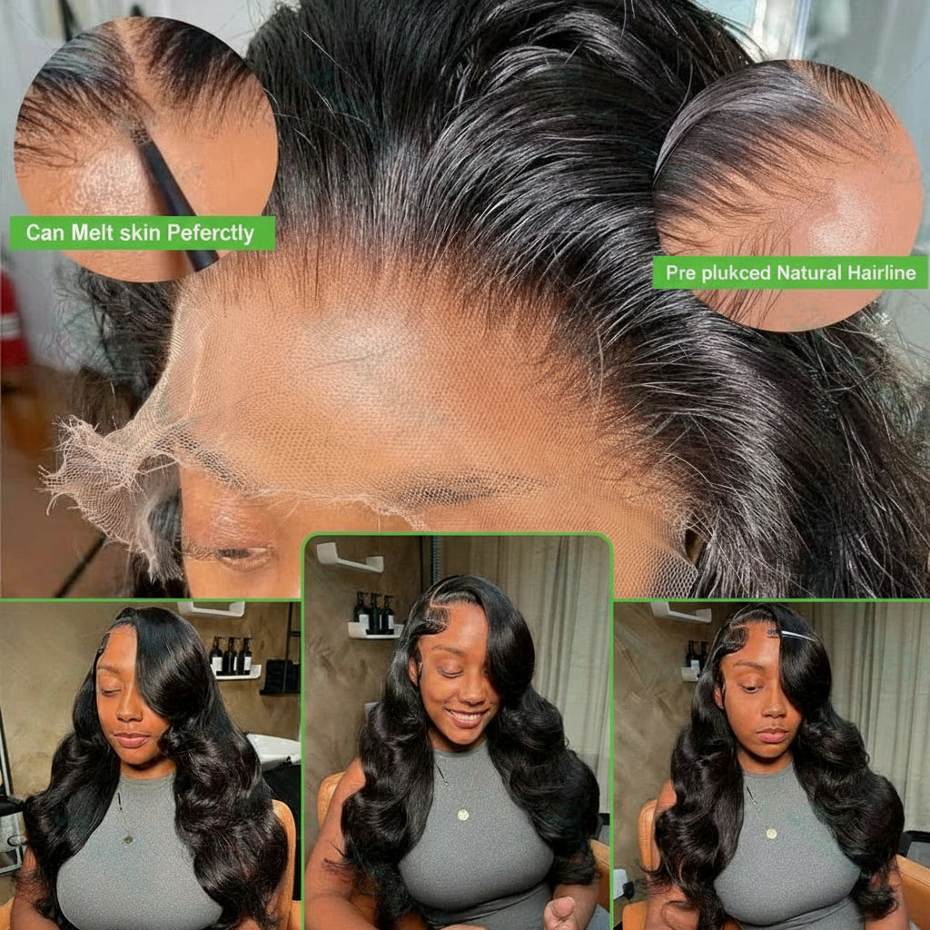 Full Hd Lace Wig 13x6 Human Hair PrePlucked Brazilian Body Wave 30 40 Inch