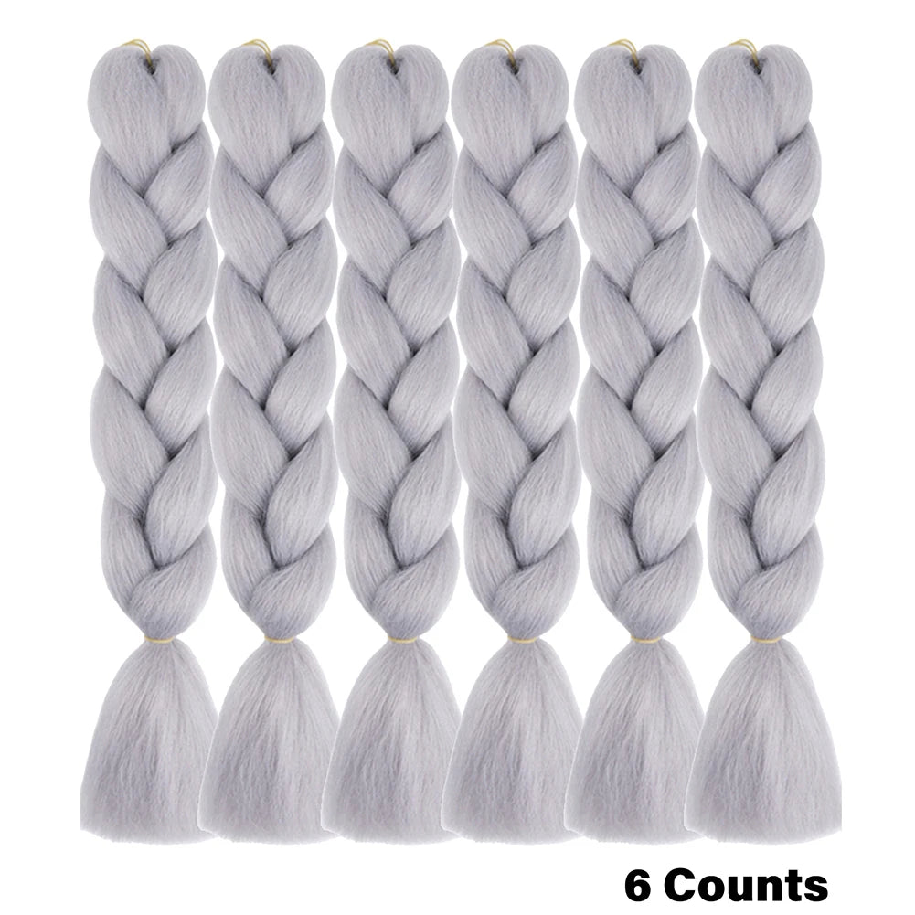 Crochet Braids 6Pcs Braiding Hair Ombre Synthetic