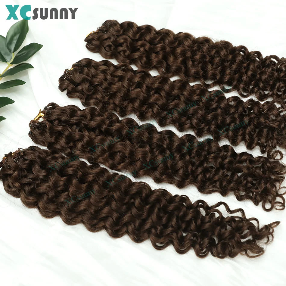 Feather Crochet Curly Human Hair 4 27 30 Invisible Knots