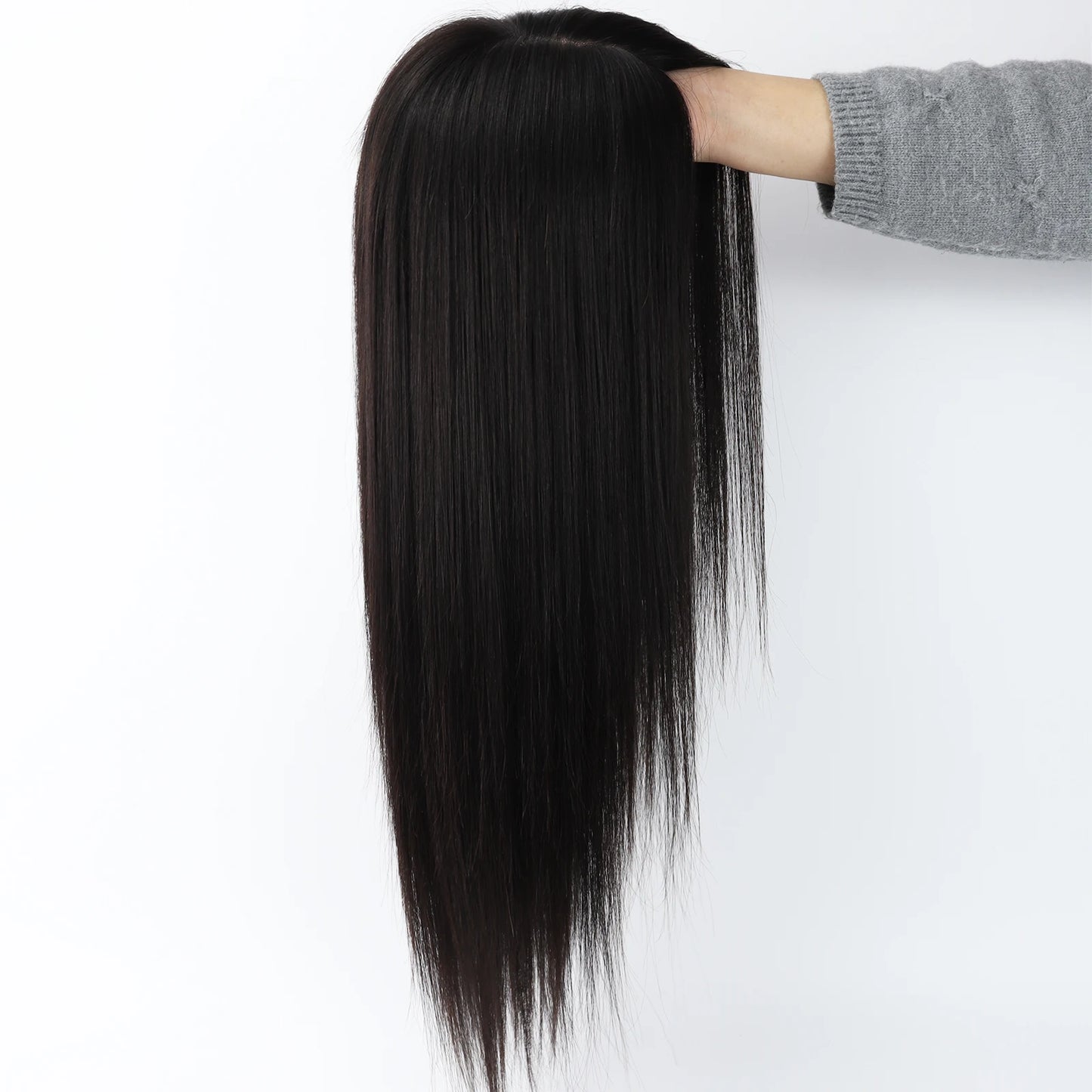 Silk Top Full Lace Wig with Bangs