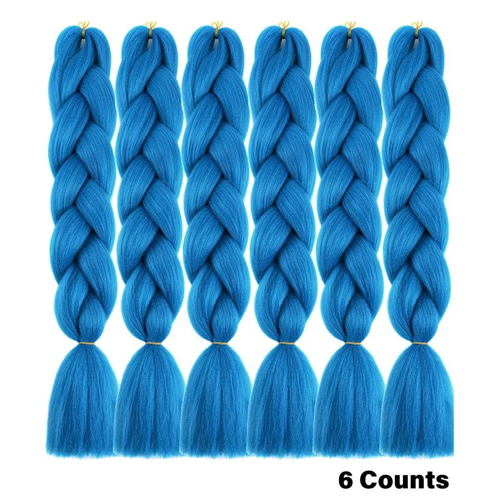 Crochet Braids 6Pcs Braiding Hair Ombre Synthetic