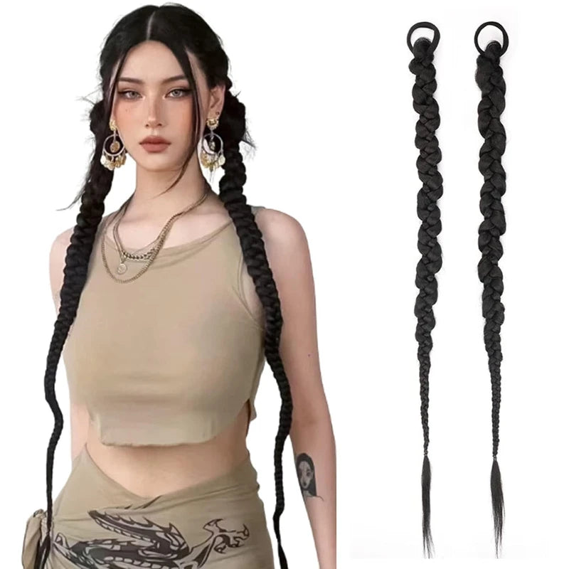 Fashion  Braided Ponytail Hair Extensions