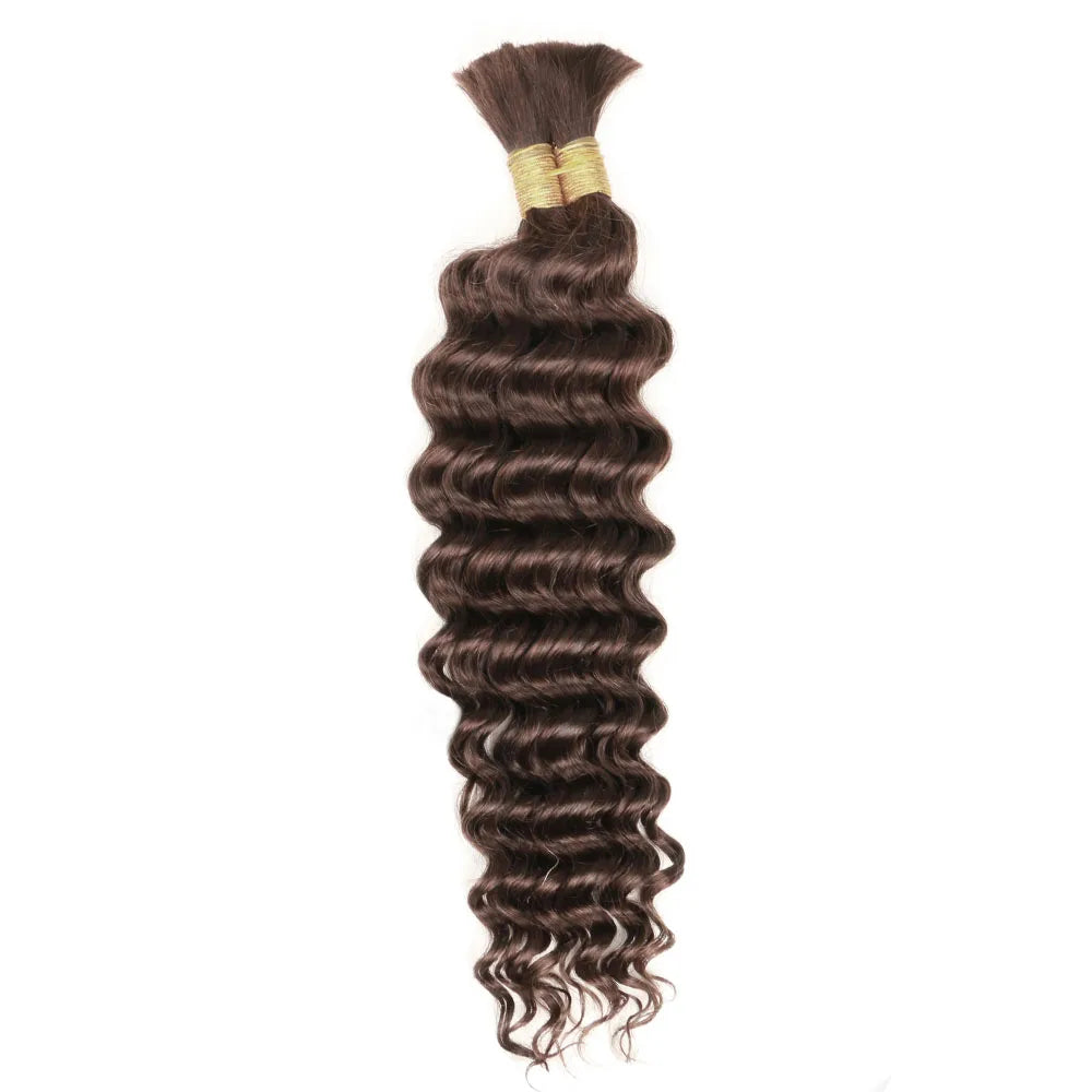 Deep Wave Bulk Human Hair Braiding P4/27 Highligt Blonde Curly Brazilian