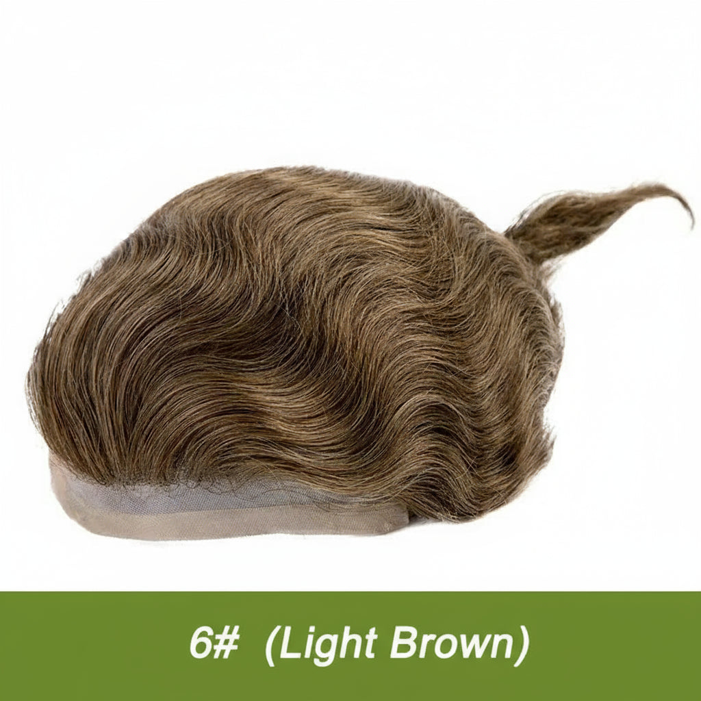 Men Grey Hair Natural Hairline Lace Front Unit