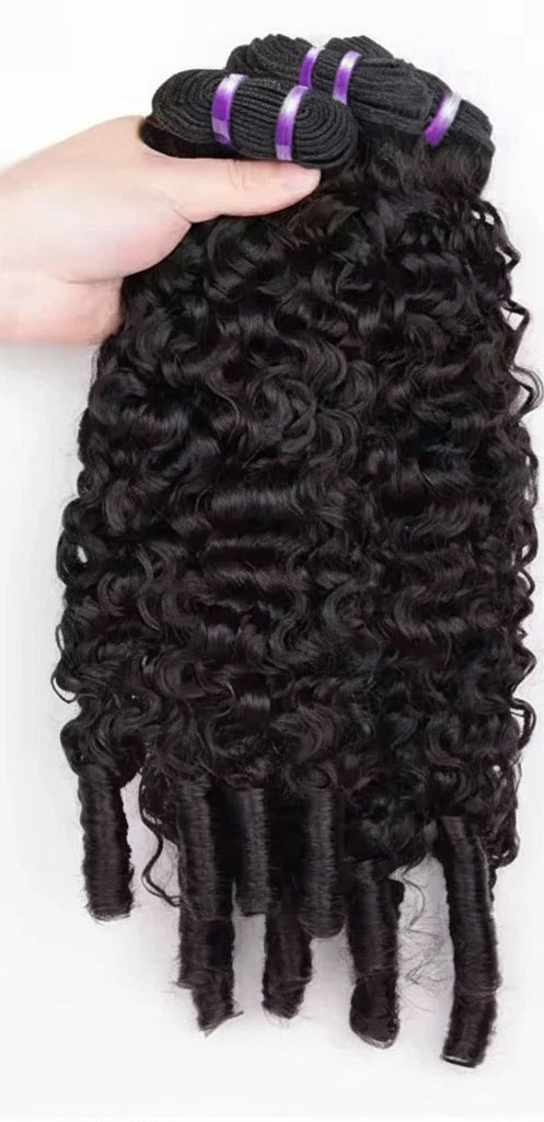 Burmese Curly Bundles Human Hair Raw Virgin Curly Hair Bundles Water Wave Human Hair Bundle Spiral Curls Double Weft