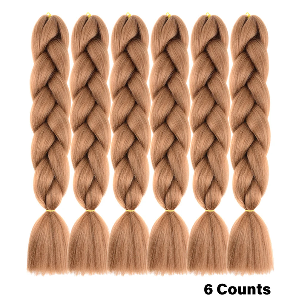 Crochet Braids 6Pcs Braiding Hair Ombre Synthetic