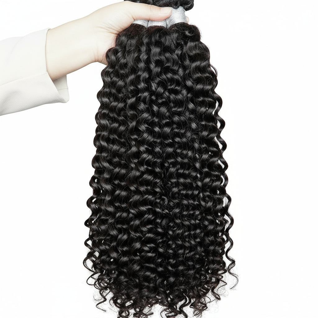 100% Human Hair Bulk for Braiding 1 Bundle Jerry Curly Natural Black Indian Remy Human Boho Braiding Hair Extensions