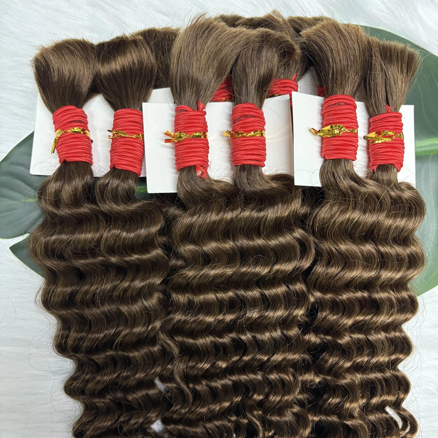 22 24Inch Deep Wave Bulk Human Hair for Boho Braids No Weft Colored 100% 12A Human Hair Bulk Curly Extensions for Braiding