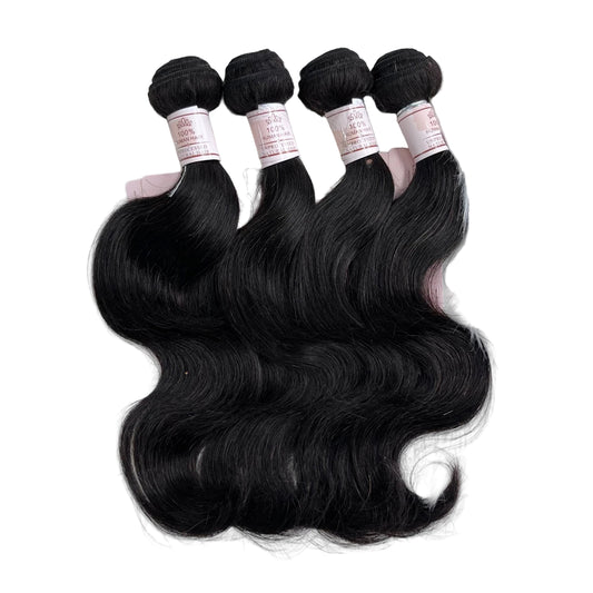 Body Wave Bundles Human Hair With Closure Brazilian Hair Wave 4 Bundles With 4x4 Lace Closure Remy Hair Extension For Women