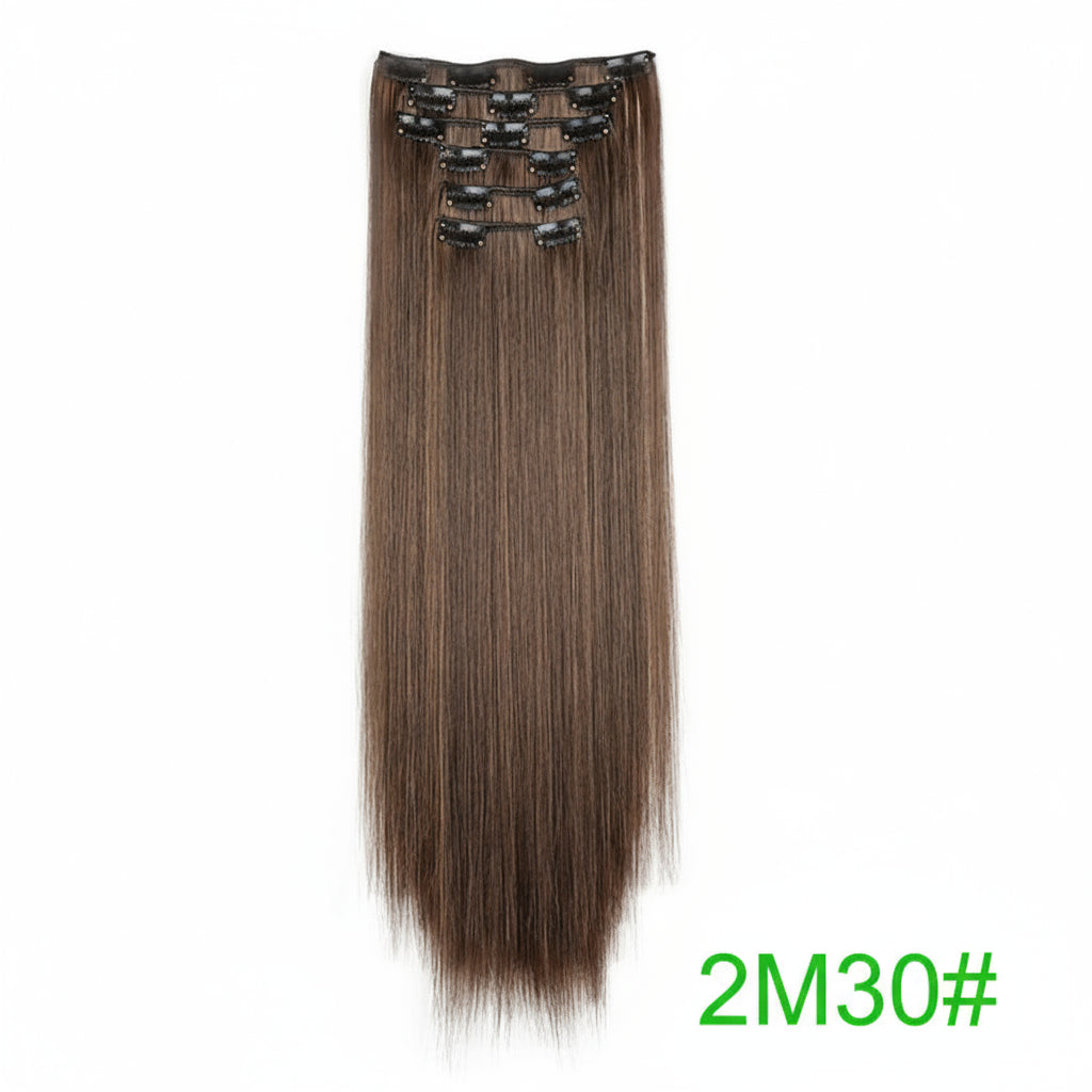 6Pieces/Set Silky Synthetic 24Inch Straight Hair Extension