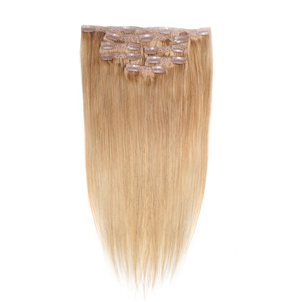 Honey Blonde Clip in Hair Extensions 27#