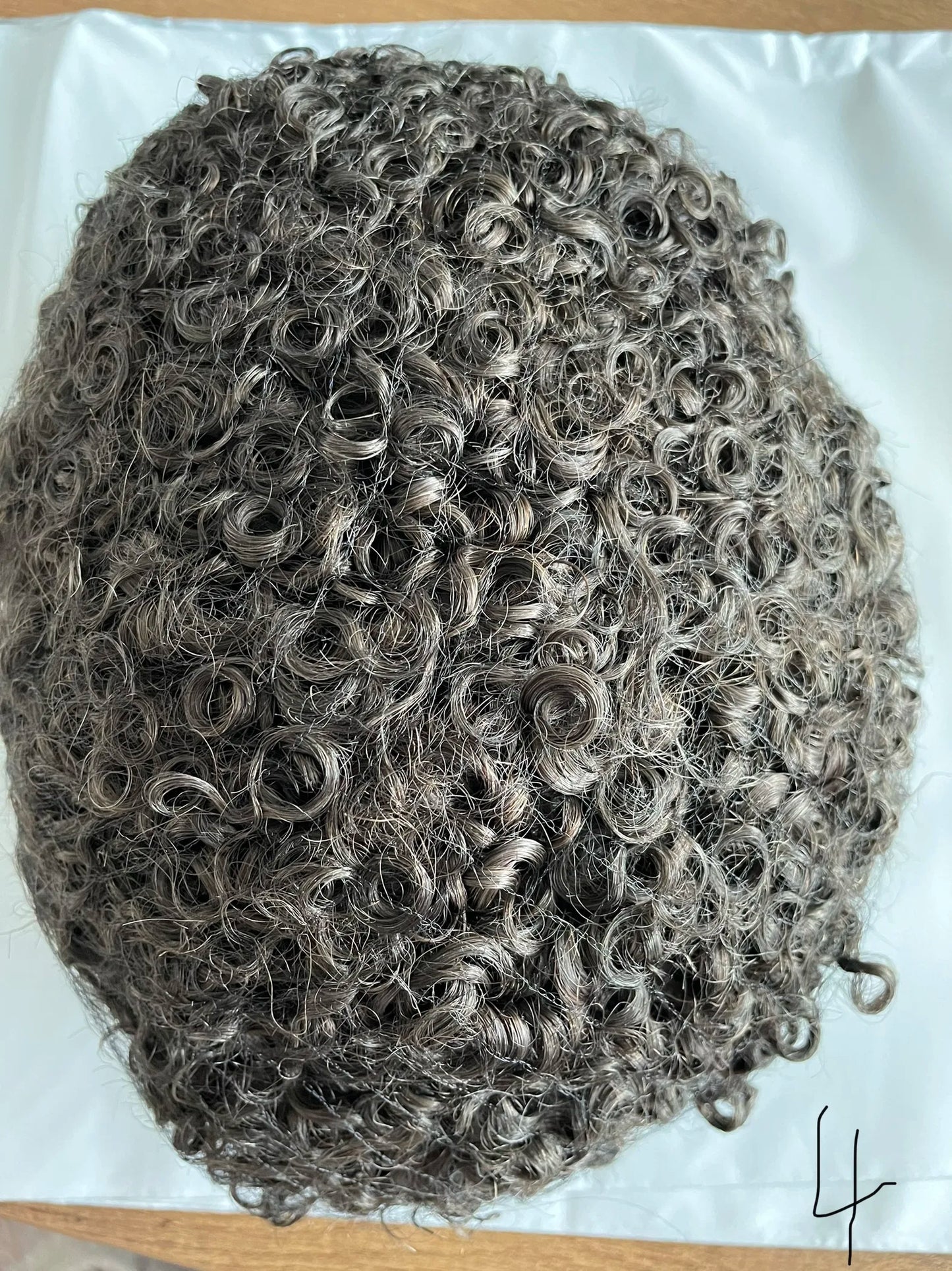 15mm Curly Mens Wig Durable Skin Toupee African American Human Hair Microskin