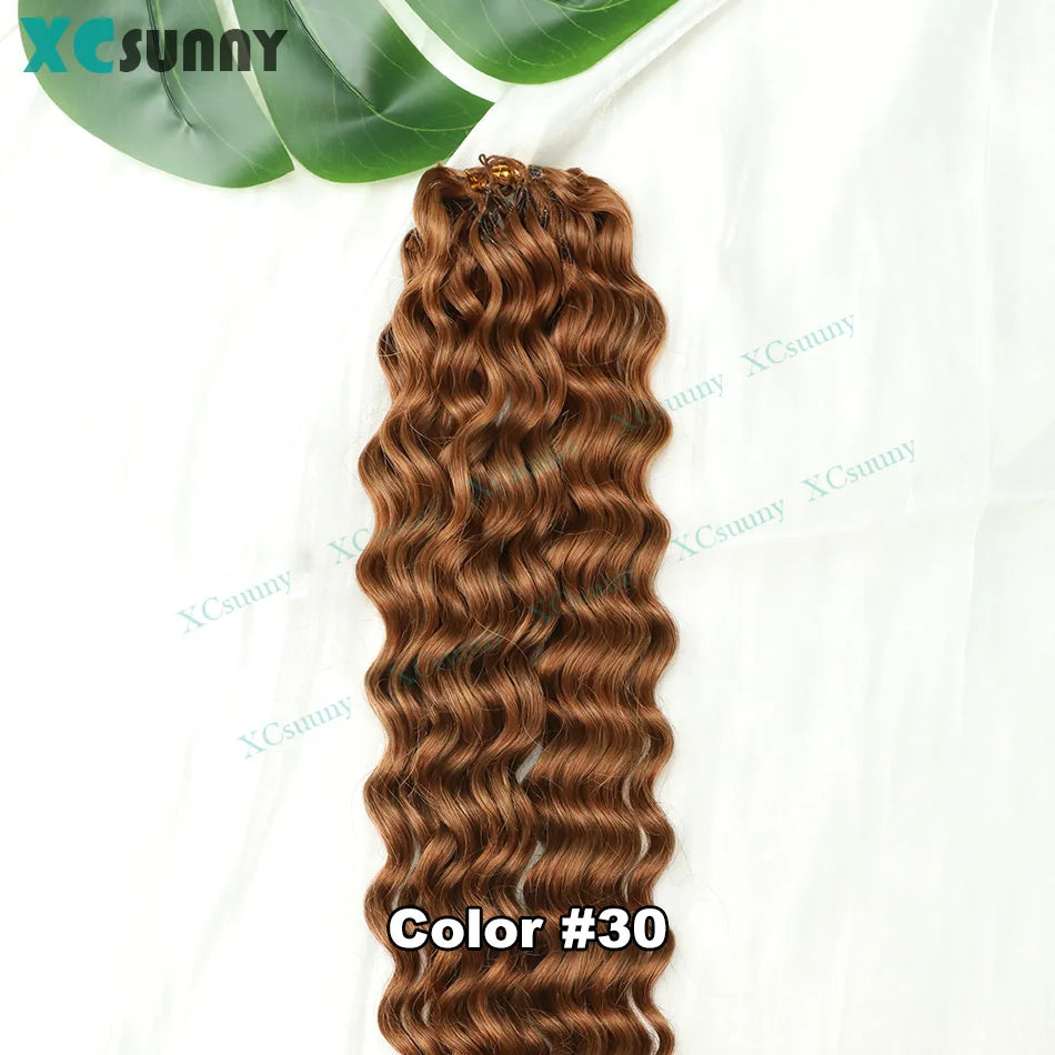 Feather Crochet Curly Human Hair 4 27 30 Invisible Knots