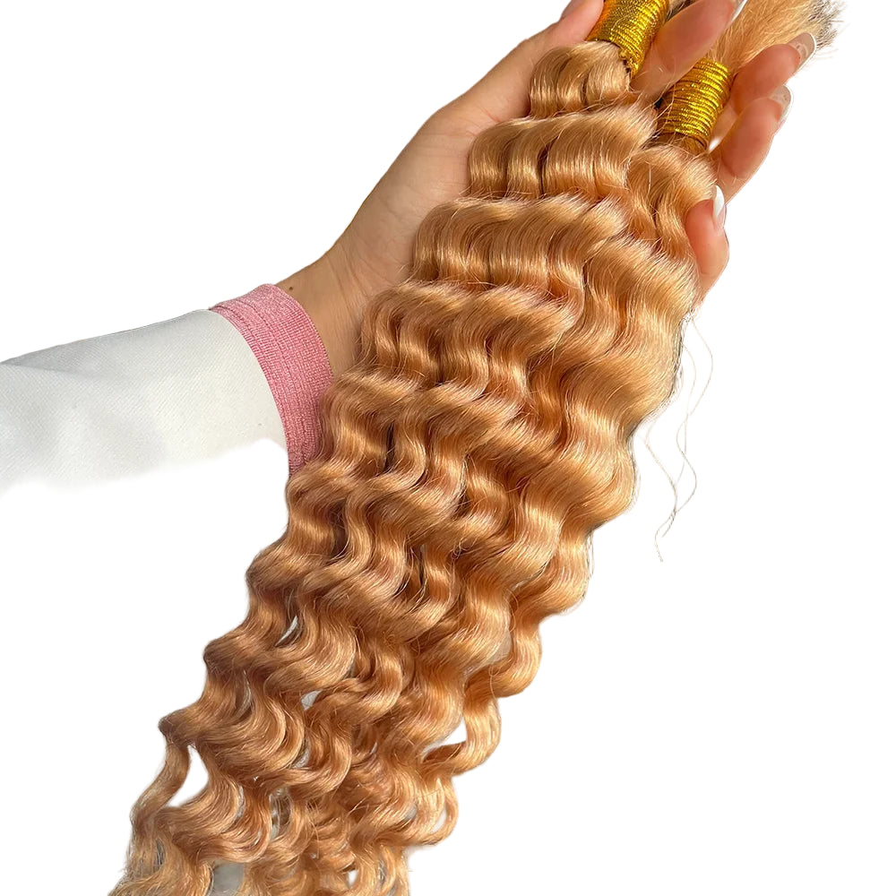 Chocolate Brown Deep Wave Human Hair Crochet Bundles