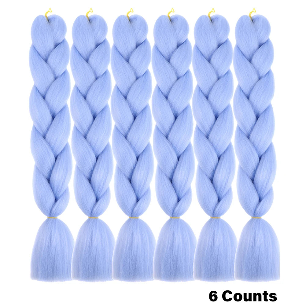 Crochet Braids 6Pcs Braiding Hair Ombre Synthetic