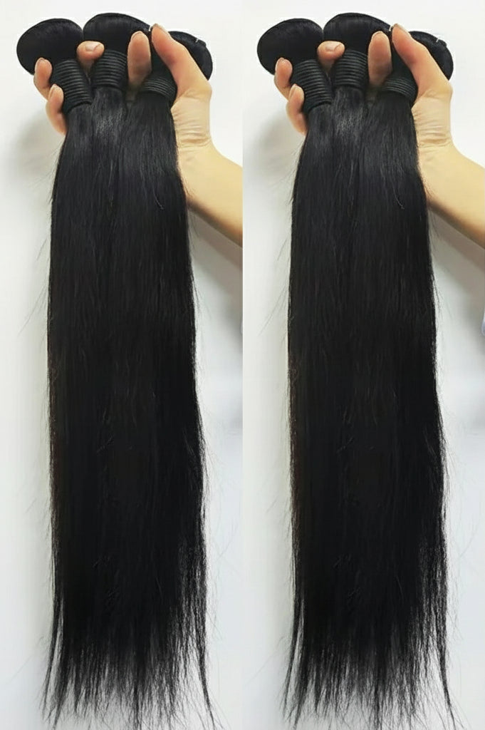 Unprocessed Virgin Human 12A Straight Bundles 100% Raw