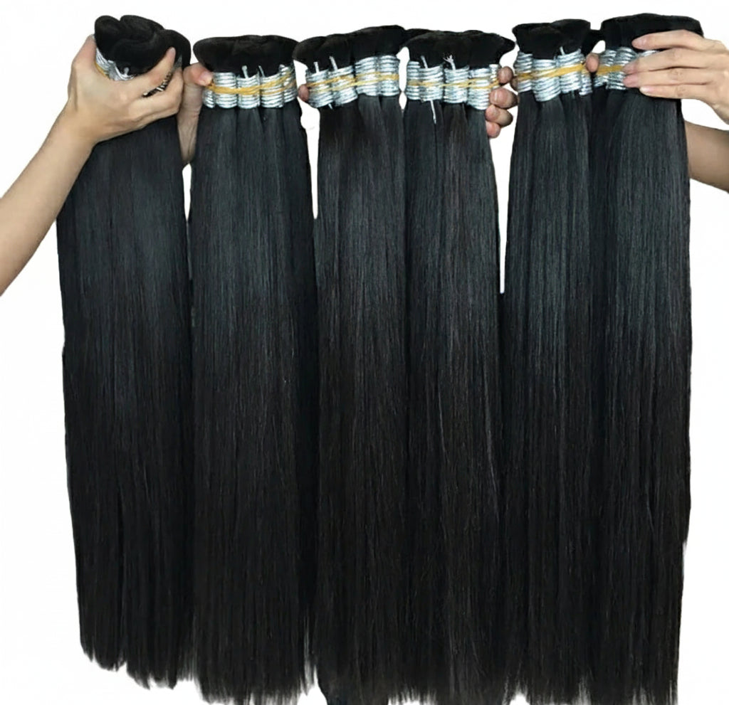 Virgin Bulk Human Hair Deep Wave Braiding 100% Unprocessed Hair