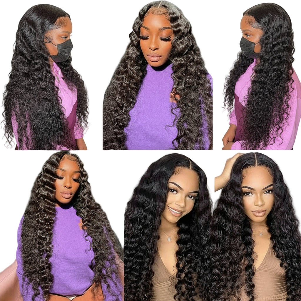 Deep Wave Human Hair Bundles 24 26 28 inch Deep Curly Bundles