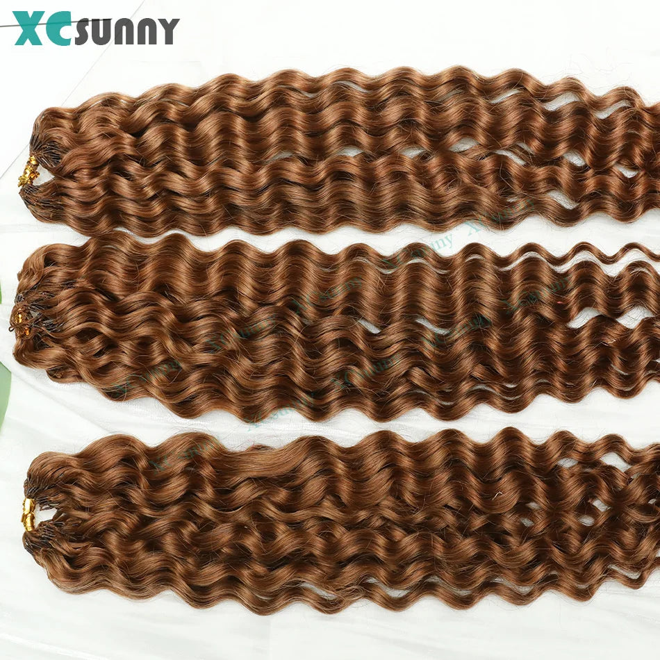 Feather Crochet Curly Human Hair 4 27 30 Invisible Knots